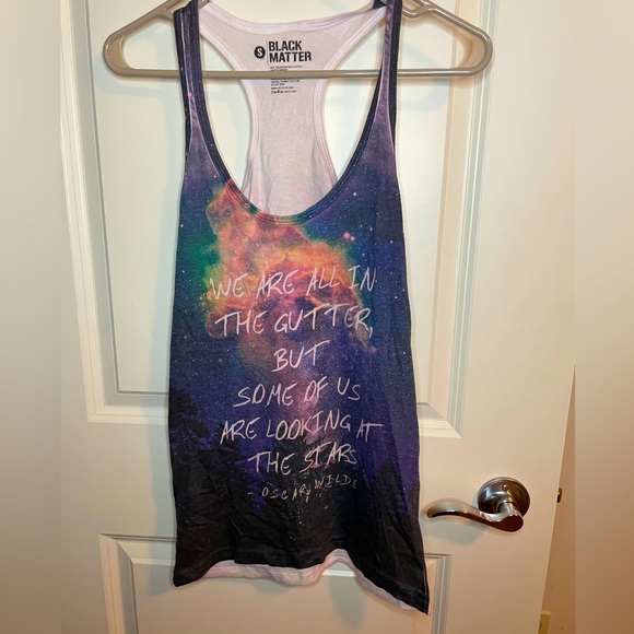 Black matter quote tank top with white back - Picture 1 of 2